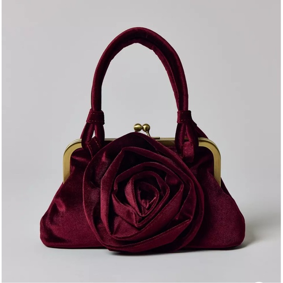 Urban outfitters Velvet Rose Handbag - Burgundy - Picture 2 of 4